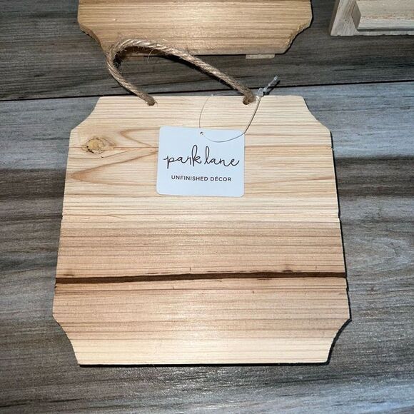 Park Lane Wood Plaque Lot Of 3 Hanging Standing - Picture 2 of 11